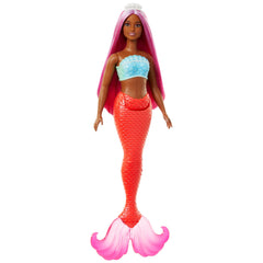 Barbie Mermaid Doll – Magenta Hair, Shell Bodice & Red Tail