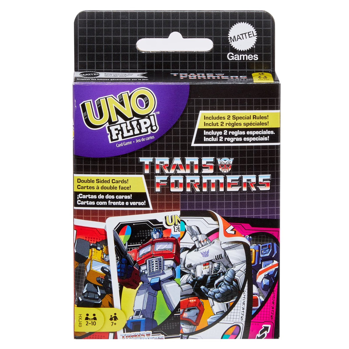 Mattel UNO Flip Transformers Card Game — Autobots vs. Decepticons