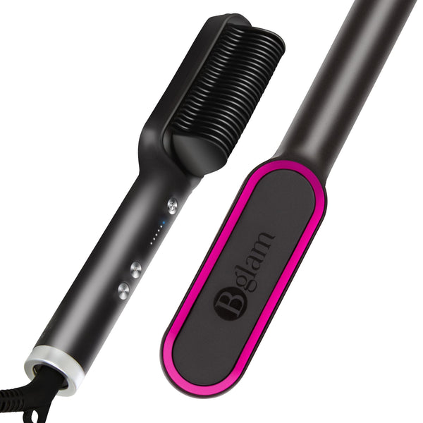 Bglam Ionic Hair Straightener Brush with 6 Heat Settings