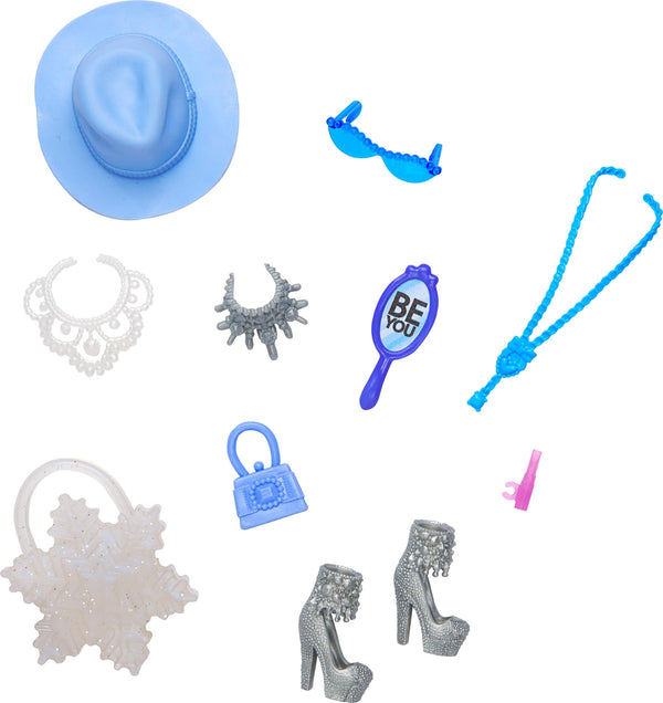 Barbie Icy Glam Fashion Pack – Snowflake Purse & Blue Hat