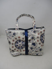 Allegro Cosmetic Bags Set of 3 – White & Navy Organizer Pouches