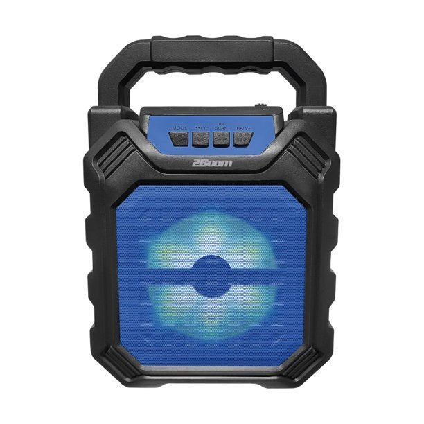 2BOOM BX210R Portable Bluetooth Boombox Speaker with LED Lights