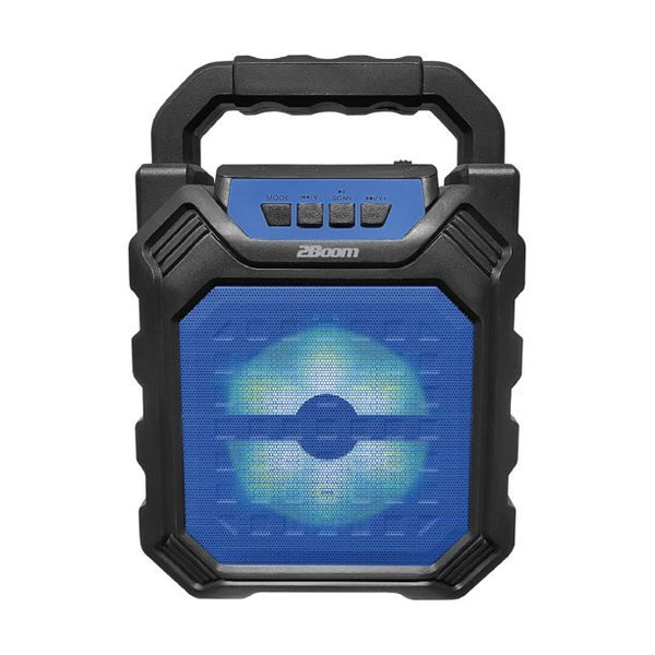 2BOOM BX210R Portable Bluetooth Boombox Speaker with LED Lights