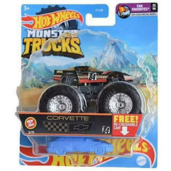 Hot Wheels Monster Trucks Corvette with Re-Crushable Car