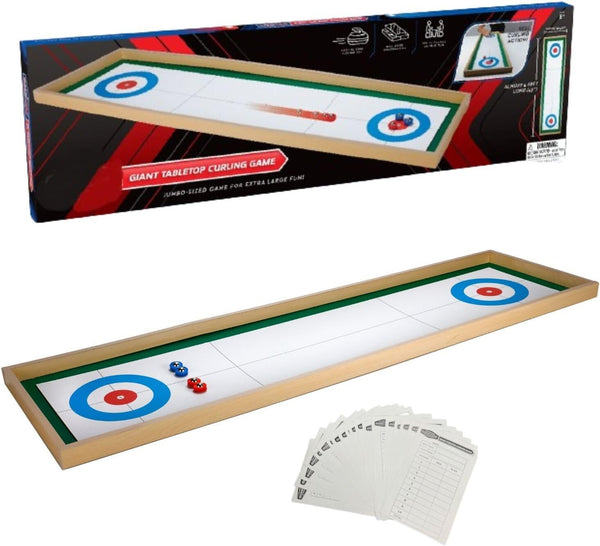 Meridian Point Tabletop Curling Game – Real Wood Indoor Game