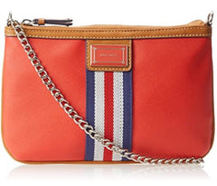 Nine West Prep It Up Clutch — Fire, Dark Camel & Navy