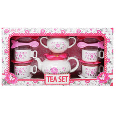 Global USA Flower Tea Set – 14-Piece Multicolor Collection for 4