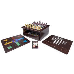 Spin Master 12-in-1 Wood Game Center | Classic Family Games