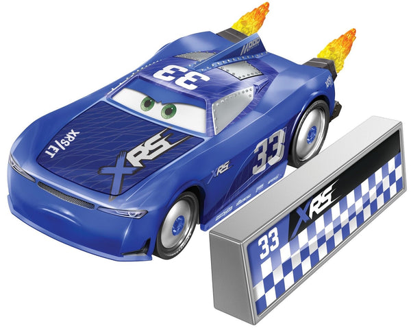 Disney Pixar Cars XRS Rocket Racing Ed Truncan Die-Cast with Pit Wall