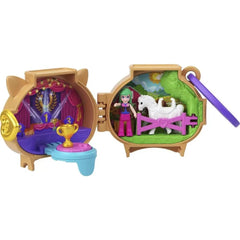 Polly Pocket Cuddly Toys Horse Compact Playset with Micro Doll
