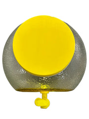 Circle Glass 1 Gallon Lemon Glass Drink Dispenser with Spigot