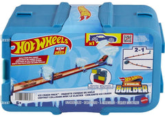Hot Wheels Track Builder Ice Crash Playset with Car & Storage