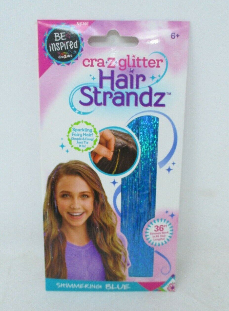 Cra-Z-Art Cra-Z-Glitter Hair Strandz – Shimmering Blue