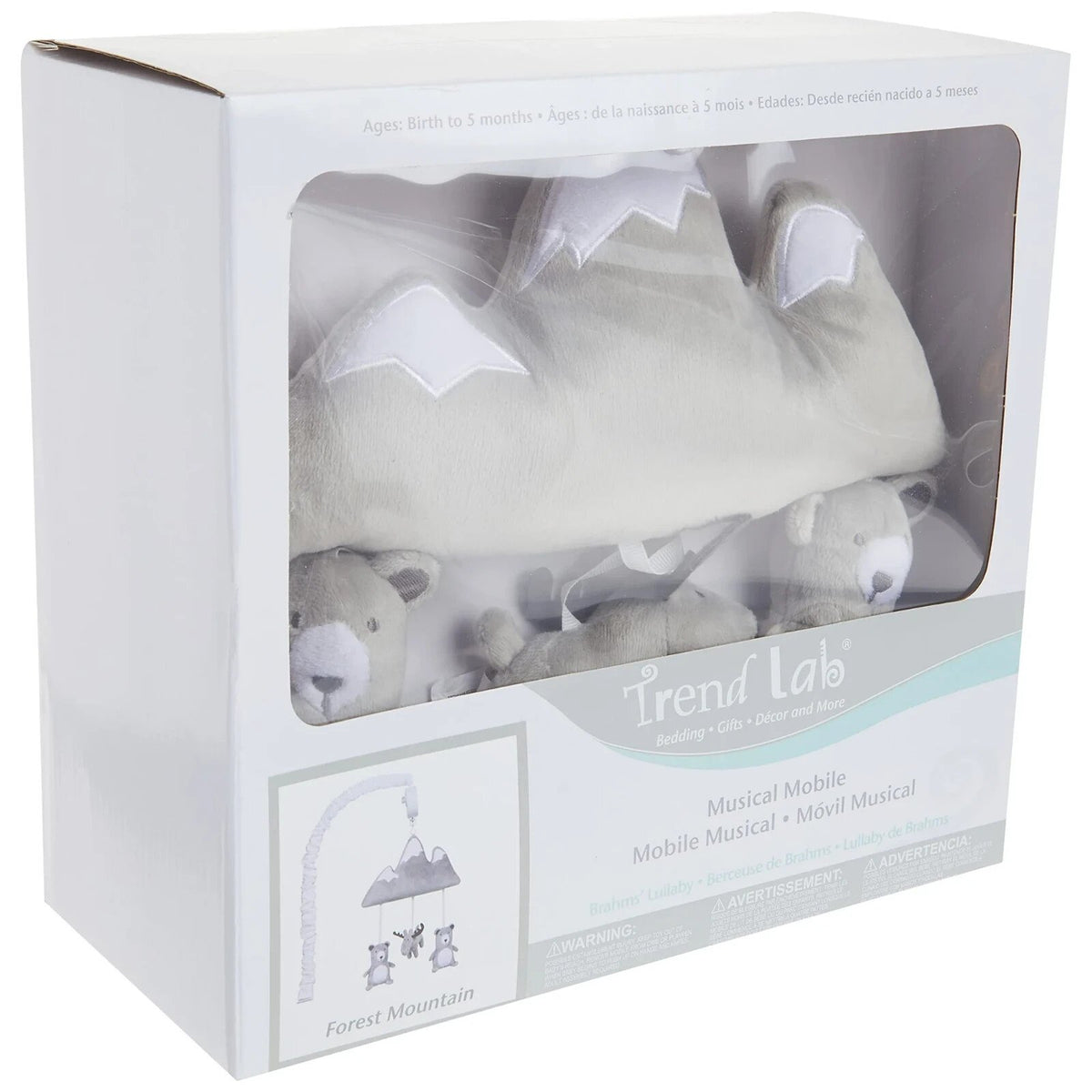Trend Lab Forest Mountain Musical Mobile for Newborns