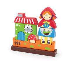 Edushape Red Riding Hood Magna Blocks – 10-Piece Magnetic Puzzle Set