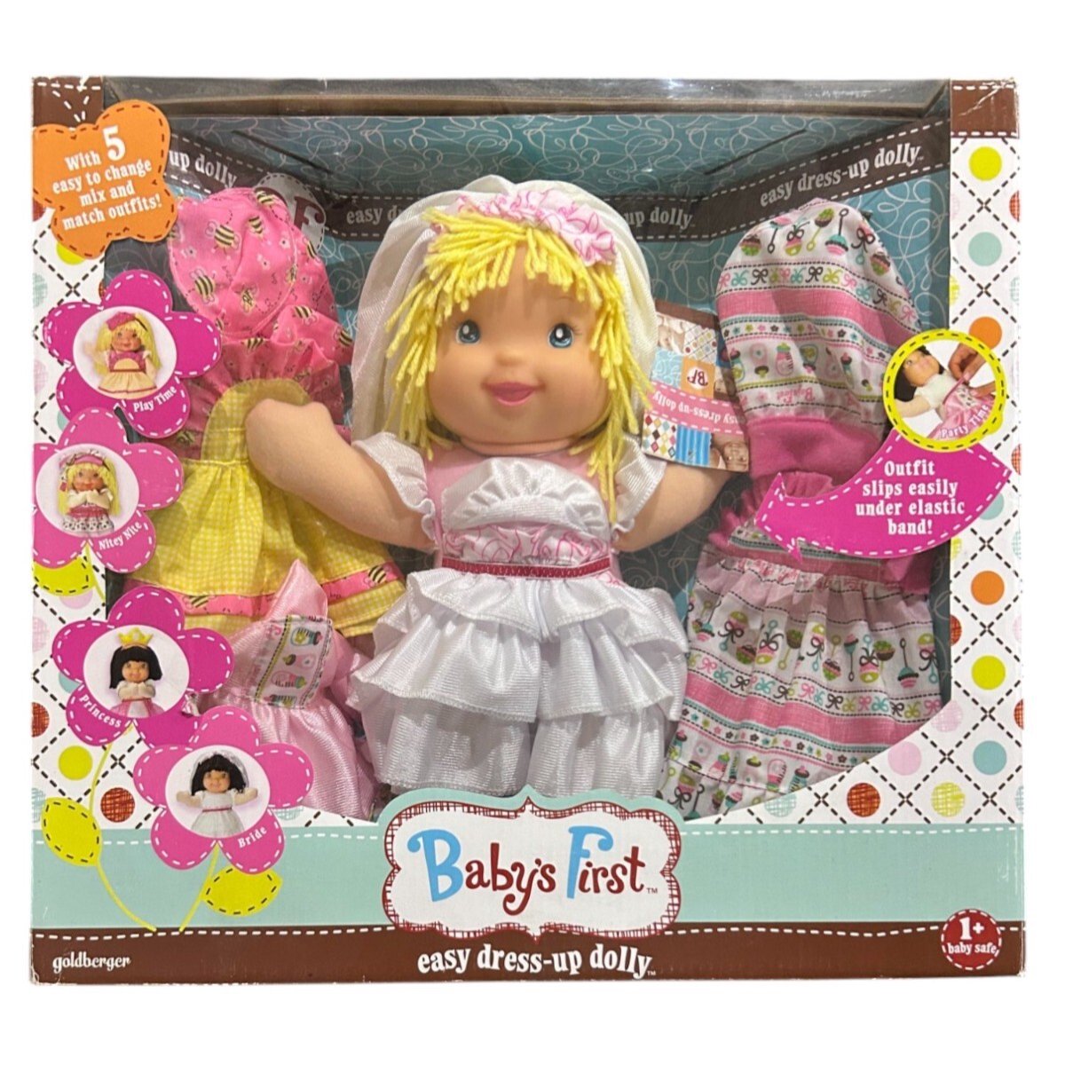 Goldberger Baby's First Easy Dress-Up Dolly | Toddler Doll