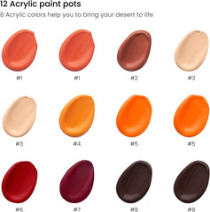 Arteza Desert Paint by Number Kit for Adults, 12x16 In, 21 Pieces