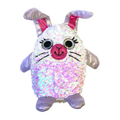 Sparkle Pets Bella the Bunny 6-Inch Reversible Sequin Stuffed Animal