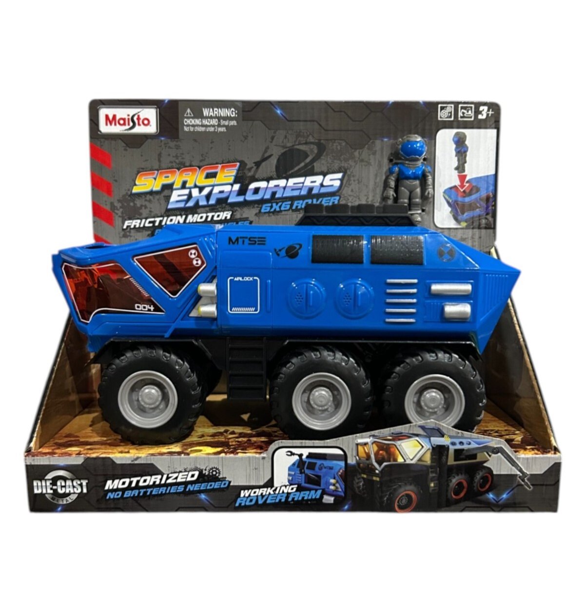 Maisto Space Explorer 6x6 Rover Diecast Model with Spaceman Figurine