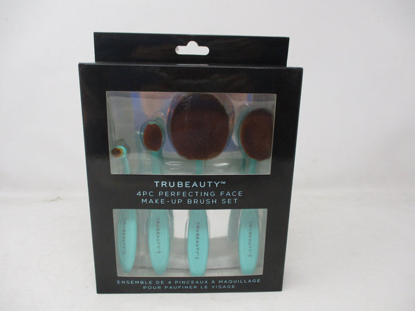 Tru Beauty Perfecting Face Makeup Brush Set in Seafoam | 4 Piece