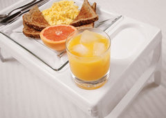 Ideas In Motion Portable Folding Serving Table – Lightweight White Tray