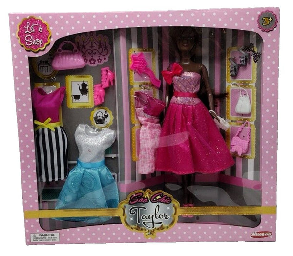 Hunson So Chic Taylor AA Fashion Doll in Pink with Accessories Set