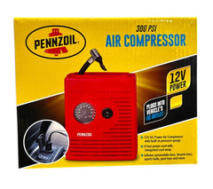 Pennzoil 12V Portable Air Compressor – 300 PSI, Red or Blue