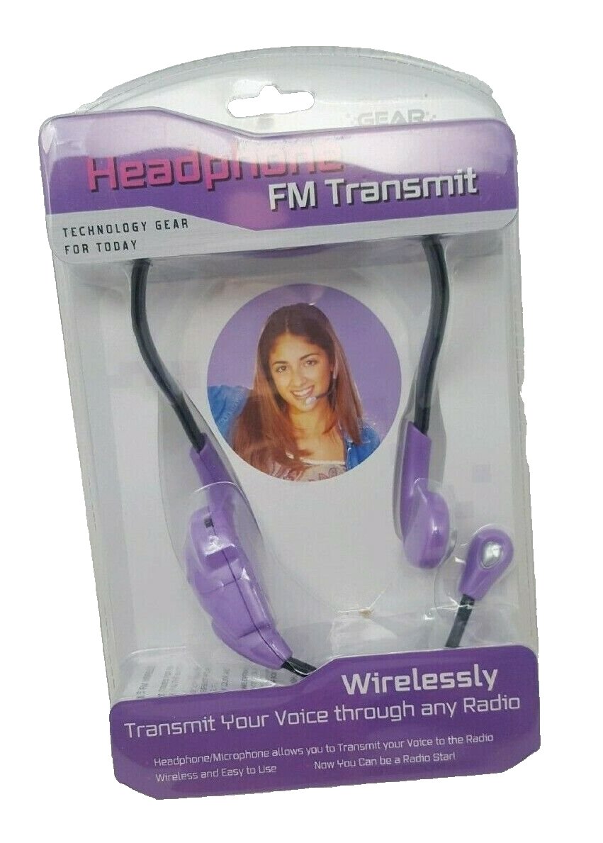 Cyber Gear FM Headphone Transmitter – Purple | Broadcast to Any Radio