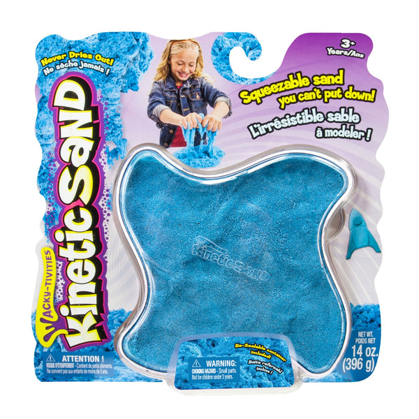 Kinetic Sand 14 oz Neon Blue Sensory Play Sand for Kids