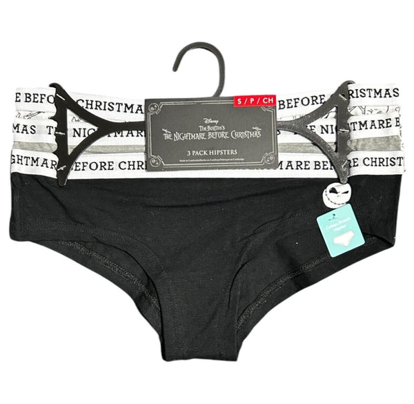 Disney The Nightmare Before Christmas 3-Pack Hipster Underwear – Size S