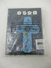 Demdaco Dark Blue Hope Journal – Beaded Cross Rustic Hardcover