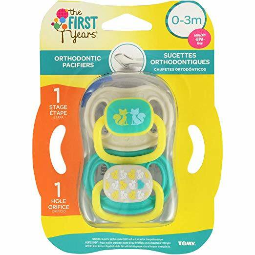 The First Years Orthodontic Pacifier Stage 1 | Fox Design, 2-Pack