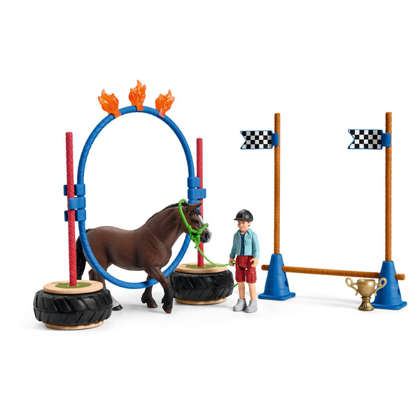 Schleich Farm World Pony Agility Race 22-Piece Playset