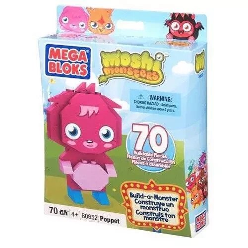 Mega Bloks Moshi Monsters Build-a-Monster Poppet Set