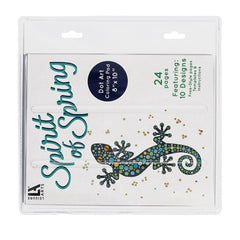 Leisure Arts Spirit Of Spring Dot Art Pad & Dual-Ended Marker Set 9pc