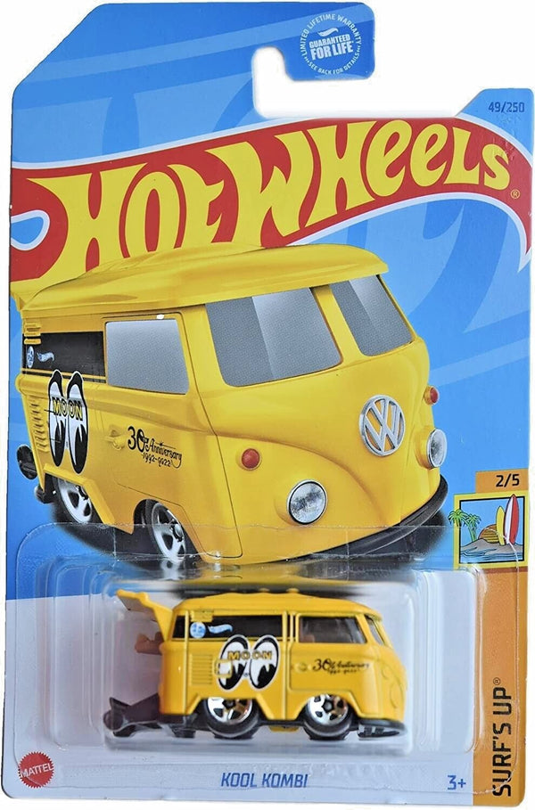 Hot Wheels Volkswagen Kool Kombi Yellow | 2023 Surf's Up