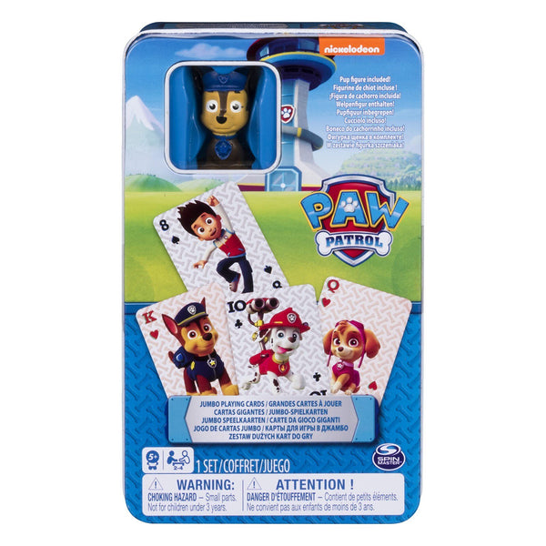 Paw Patrol Jumbo Card Game Set with Collectible Figurine