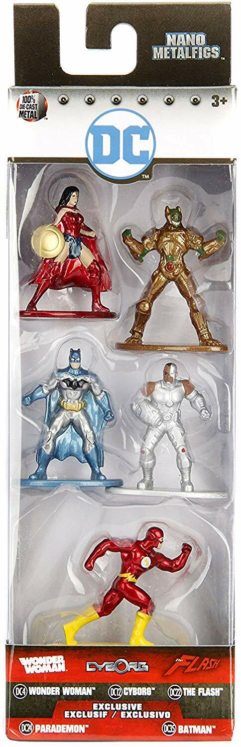 DC Comics Nano Metalfigs 5-Pack Set 1 | Die-Cast Mini Figures