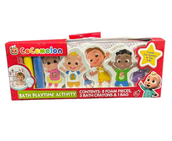 Tara Toys Cocomelon Bath Playtime Activity Set with Foam & Crayons