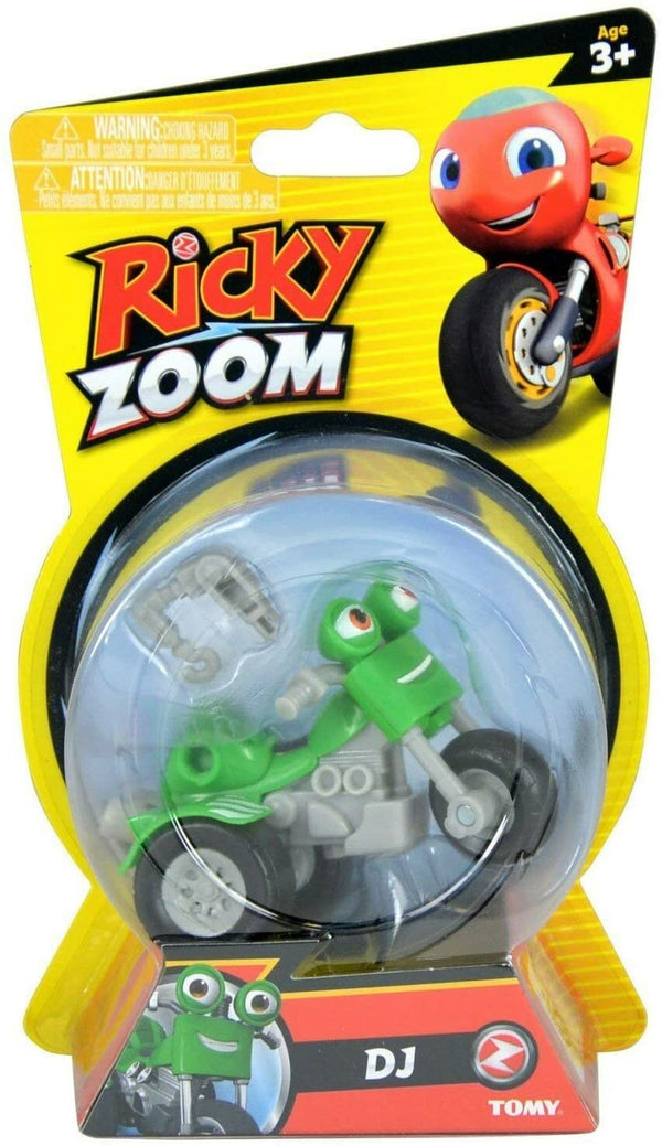 TOMY Ricky Zoom DJ 3" Figure | Free-Wheeling Green Bike
