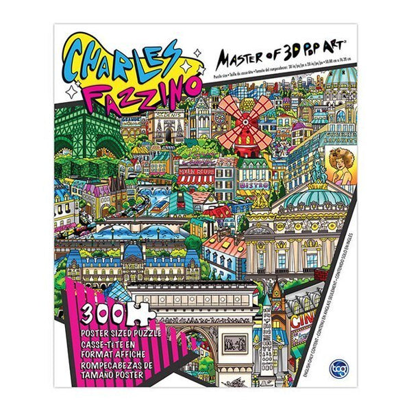 Charles Fazzino Under The Paris Sky 300-Piece Puzzle 20x30 Inch