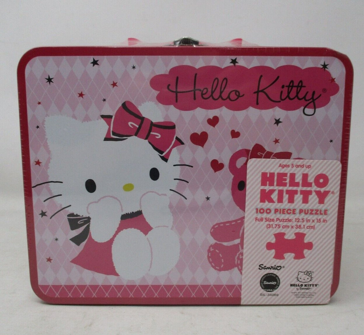 Pressman Hello Kitty 100-Piece Puzzle in Collectible Lunch Box Tin