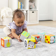 Infantino Colors & Numbers Bath Blocks – 6 Soft Learning Blocks
