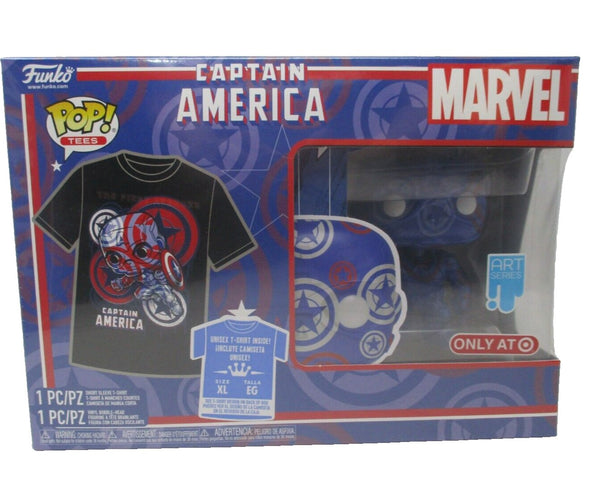 Funko Pop Tees Marvel Captain America Art Series Boxed Set XL