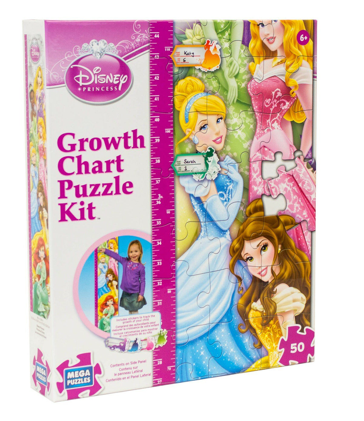 Mega Puzzles Disney Princess Growth Chart Puzzle Kit – 50 Pieces
