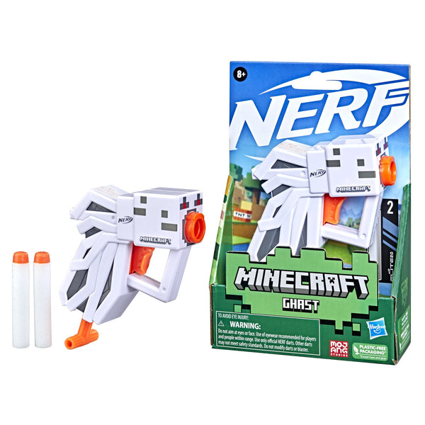 Nerf MicroShots Minecraft Ghast Mini Blaster with 2 Elite Darts
