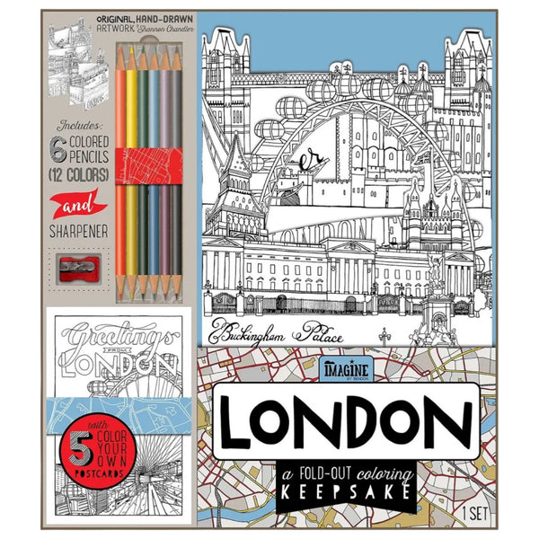 Imagine By Bendon London Skyline Coloring Activity Kit
