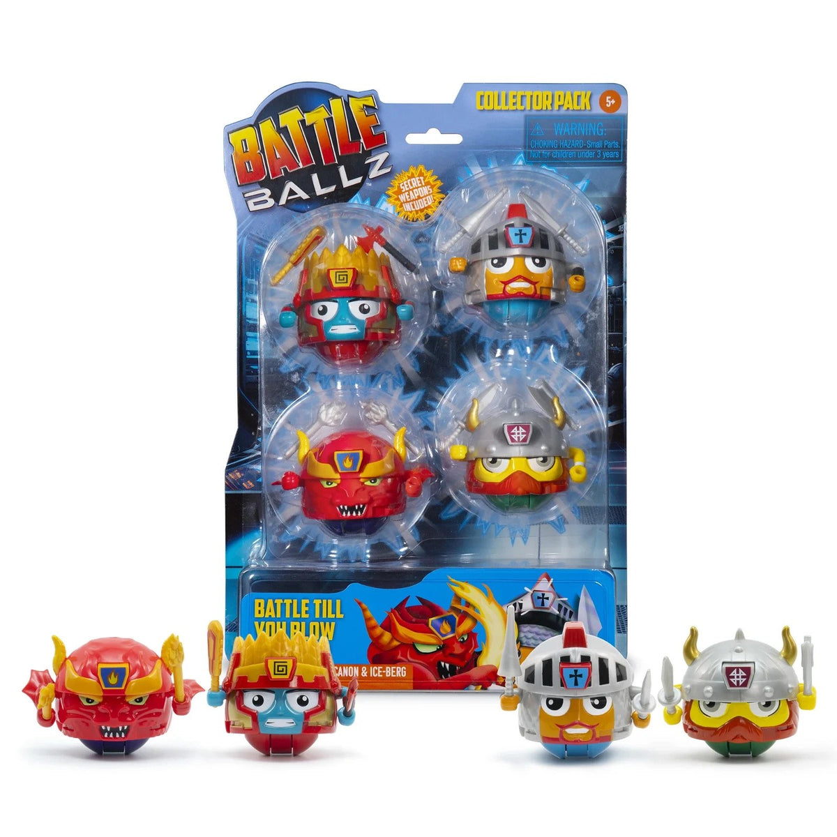 Battle Ballz Collectors Pack – 4 Warriors Action Rolling Figures