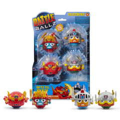Battle Ballz Collectors Pack – 4 Warriors Action Rolling Figures