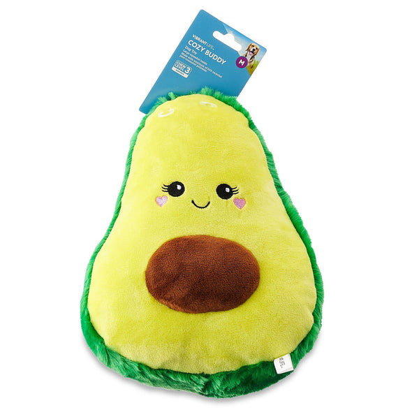 Vibrant Life Cozy Buddy Avocado Plush Squeaky Dog Toy
